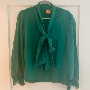 Tory Burch Silk Bow Blouse